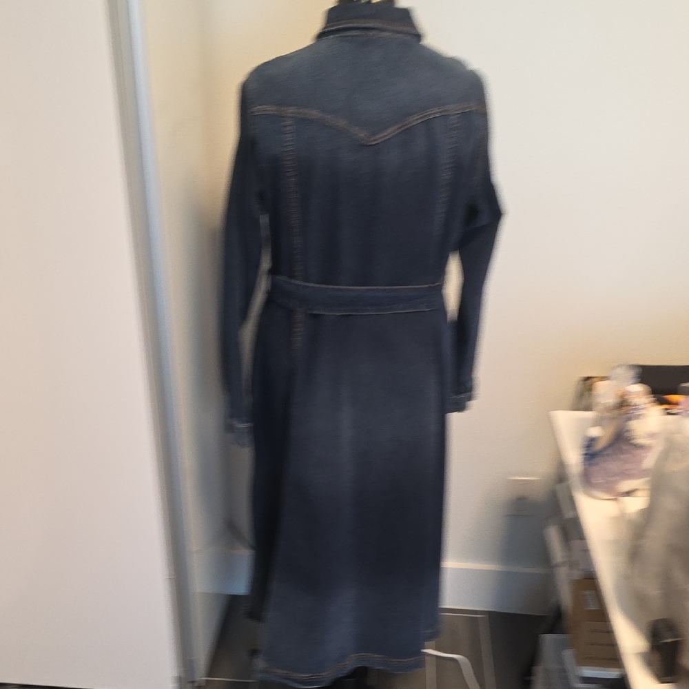 NWT Persona Marina Rinaldi Stylish Blue Denim Dress US 14 - Picture 6 of 7